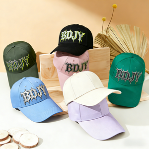 Casquettes de baseball structurées à visière incurvée, logo brodé, ajustables, 6 panneaux, très vendues - Product Image 1