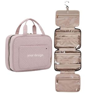 Bolsa de Maquillaje Portátil Impermeable de Gran Capacidad con Logotipo Personalizado de Fábrica BSCI, Bolsa de Aseo Colgante para Mujer y Hombre - Product Image 1