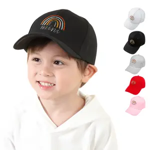 Casquette parent-enfant brodée arc-en-ciel européenne et américaine, casquettes de sport pour hommes, casquettes de baseball réglables pour camionneur