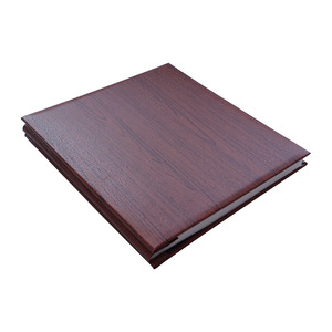 500 Photos <span class=keywords><strong>Album</strong></span> Photo 4x6 "Brun Grain De Bois PU Couverture En Cuir Slip in Post Bound - Product Image 2