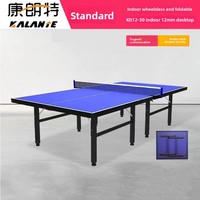 Table de tennis de table pliable avec cadre en filet mobile Table d'entraînement intérieure/extérieure pour usage domestique Matériau MDF Type de sport
