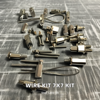 7x7 modèle 2.5mm Kits de câbles en acier grille de plafond éclairage Suspension soudé Luminaire fil monté Kit de suspension corde de coupe