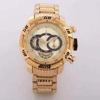 Reloj de Cuarzo para Hombre, Estilo Europeo Americano, Seis Agujas, Correa de Aleación, Resistente al Agua 100m, Cristal Mineral