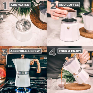 <span class=keywords><strong>Cafetera</strong></span> Espresso para Cocina, <span class=keywords><strong>Cafetera</strong></span> Moka, Tazas de Espresso, <span class=keywords><strong>Cafetera</strong></span> Italiana Cubana, <span class=keywords><strong>Cafetera</strong></span> Portátil para Viajes y Campamentos - Product Image 5