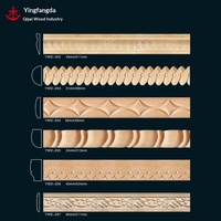 Muebles de techo decorativos: Tiras de madera de haya maciza planas, para vitrinas de vino, marcos de fotos, líneas de borde talladas, líneas de cintura en relieve, madera.