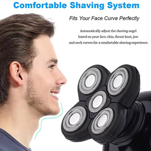 Chất lượng cao không thấm nước Máy cạo râu điện cho người đàn ông hói thiết kế hiện đại không dây 5D 5-in-1 điện Đầu máy cạo râu - Product Image 6