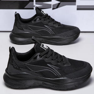 แพลตฟอร์มของผู้ชายผ้าไมโครไฟเบอร์ระบายอากาศน้ำหนักเบากันลื่นมีเชือกผูกสำหรับรองเท้าวิ่งความเร็วสูงแบบสปอร์ต - Product Image 1