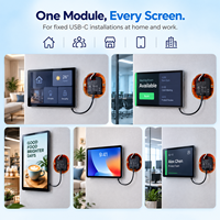 Adaptateur tablette AC vers USB-C Max 10W, chargeur mural intégré 100-240V