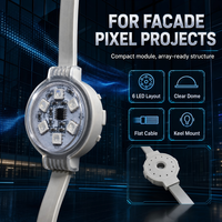 Prix d'usine – Lampe matricielle DMX512 RGBW à points LED, 6 LED, haute densité, pour projets de ponts, colonnes et façades de bâtiments