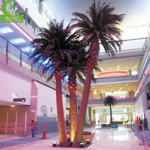 3m-15m Kunstmatige Kokospalm UV-bestendig Fiberglass met 10 Jaar Levensduur voor Hotel, Luchthaven & Winkelcentrum Decoratie - Product Image 1