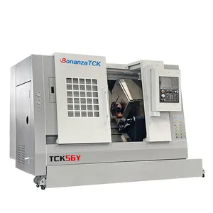 Precision 5 axis cnc lathe machine TCK56Y cnc lathe with stepper motors trade