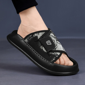Sandalias de punta abierta con diseño de dibujos animados, suela de EVA antideslizante, sandalias de verano de moda casual para hombre. - Product Image 3