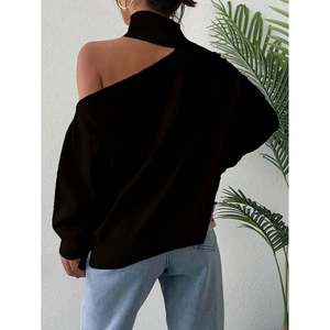 เสื้อสเวตเตอร์คอสูงแบบเปิดไหล่สีนมสำหรับผู้หญิงไซส์ S - Product Image 6