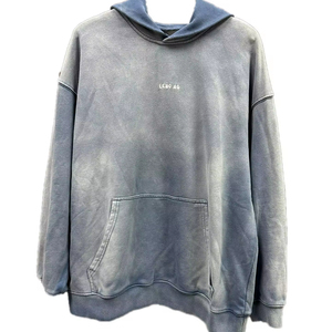 Sudadera con capucha <span class=keywords><strong>de</strong></span> <span class=keywords><strong>lágrimas</strong></span> <span class=keywords><strong>de</strong></span> hombre <span class=keywords><strong>de</strong></span> mezclilla encurtida desteñida Retro personalizada tejido <span class=keywords><strong>de</strong></span> punto <span class=keywords><strong>de</strong></span> alta calidad en relieve estilo francés sudadera <span class=keywords><strong>de</strong></span> estilo informal - Product Image 2