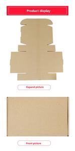 Boîte en carton ondulé kraft de luxe Boîte en papier d'emballage postal pliable imprimée avec logo personnalisé - Product Image 5