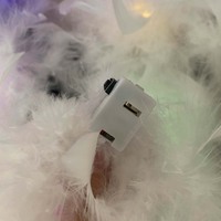 Nouveaux produits : Boas en plumes de Chandelle épaisses, lumineuses et blanches pour la décoration de sapins de Noël et les costumes d'Halloween