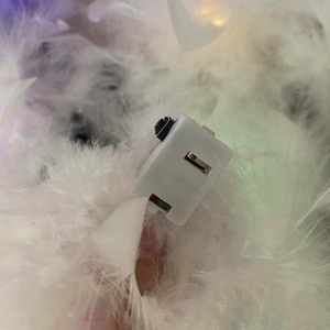 Sản Phẩm Mới Led Dạ Quang Dày Trắng Chandelle Lông Boas Cho Giáng Sinh Tress Và Halloween Trang Phục Trang Trí - Product Image 5