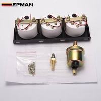 Kit de trois jauges EPMAN Auto 52 mm 3 en 1 : voltmètre / jauge de température de l'eau / jauge de pression d'huile ou jauge de température d'huile avec capteur EP-AW-C3C