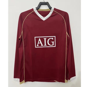 Camiseta Retro del Manchester 2006/07, Manga Larga, para Verano, Uniforme de Fútbol, Personalizable, para Competiciones Europeas - Product Image 1