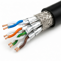 Cable de Conexión Ethernet Cat7 SFTP de 10 Gbps, Cobre Libre de Oxígeno, con Conector RJ45 Dorado para Centro de Datos de Alta Velocidad, Venta al Por Mayor