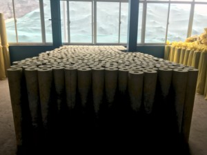 Cách nhiệt 120kg/m3 chống cháy khoáng sản đá len bọc cách điện vỏ ống hơi nước hệ thống đường ống giá - Product Image 3