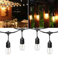 S14 A60 10m IP44 Waterdichte LED Filament Lichtketting Valentijnsdag Aansluitbaar E27 Buiten Verlichting Tuin Patio Cafe Decoratie