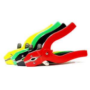 Cleqee 4 colori ABS isolamento cartelle di prova di sicurezza nichelate clip a coccodrillo in coccodrillo