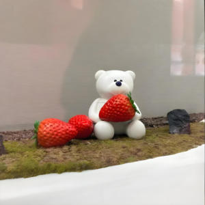 ประติมากรรมสตรอว์เบอร์รีไฟเบอร์กลาส รูปปั้นผลไม้ตกแต่งแบบศิลปะ สำหรับตกแต่งสวนกลางแจ้งขนาดใหญ่พิเศษ ของตกแต่งพื้นขนาดใหญ่ - Product Image 5