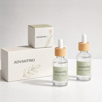 Vente flash - Flacon compte-gouttes en verre transparent personnalisé de 30 ml, emballage résistant aux enfants pour huile essentielle, soins de la peau