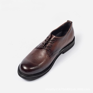 Chaussures habillées de luxe en cuir véritable à bout pointu pour hommes - Marron à lacets, imperméables pour l'automne - Idéales pour les mariages et les soirées - Product Image 2