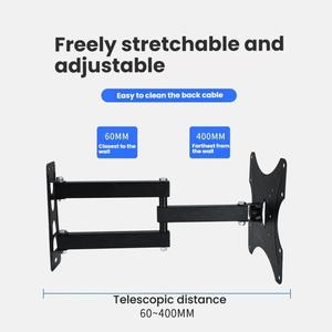 Support mural pour téléviseur avec <span class=keywords><strong>bras</strong></span> <span class=keywords><strong>articulé</strong></span> large pour téléviseurs et moniteurs de 14 à 55 pouces 117B - Product Image 4