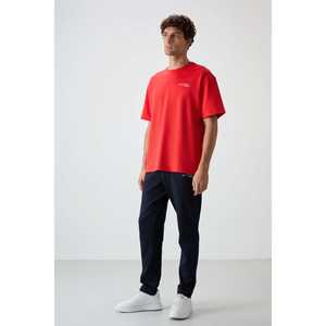 Ensemble de survêtement pour homme Fiesta, bleu marine, coton, coupe ample, décontracté, respirant, 400 g/m² - Product Image 2