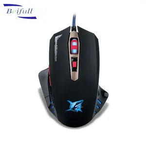 Souris de jeu 6D ergonomique filaire USB avec grand tapis de souris offert en cadeau pour ordinateur