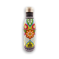 Bouteille isotherme en acier inoxydable à double paroi de 17 oz/500 ml, souvenir d'Espagne et du Portugal, bouteille d'eau isolée, bouteille en acier inoxydable pour cola