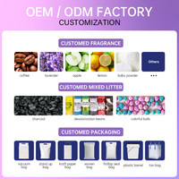 OEM ODM Litière pour chat en bentonite concassée, à base de roche volcanique brute et de minerai brisé, avec désodorisation efficace, faible poussière et agglomérante