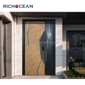 Puerta de Entrada Pivotante de Aluminio con Tallado 3D de Lujo Richocean Villa, Puerta Exterior de Seguridad Turca con Cerradura Inteligente - Product Image 5