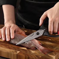 XINZUO nouveaux outils de cuisson multifonctionnels cisailles noir titane plaqué 4Cr13 ciseaux de cuisine en acier inoxydable