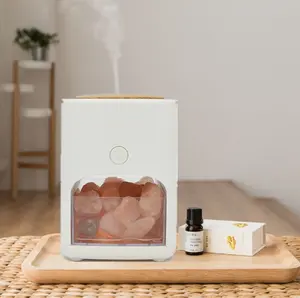 Offre Spéciale lampe au sel de l'Himalaya sculptée à la main lampes en cristal de roche de sel thérapeutique naturel humidificateur diffuseur d'atmosphère - Product Image 5