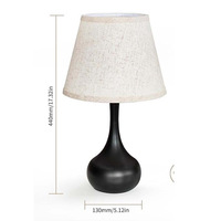 Lampe LED tactile à intensité variable en tissu de lin, forme gourde, beige, style moderne et minimaliste, exclusive transfrontalière, pour bureau, chambre et chevet