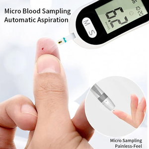 Appareil de mesure du glucose sanguin KE-B15, kit glucomètre à grand écran noir avec 50 bandelettes de <span class=keywords><strong>test</strong></span> pour la mesure du sucre dans le sang à domicile, <span class=keywords><strong>test</strong></span> du <span class=keywords><strong>diabète</strong></span> - Product Image 2