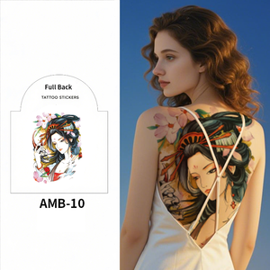 Pegatinas de tatuaje de espalda completa de colores AWB al por mayor, diseño tribal de espalda trasera, tatuaje temporal grande e impermeable para <span class=keywords><strong>hombre</strong></span>, venta al por mayor - Product Image 2