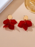 Anting-anting resin akrilik wanita motif bunga musim panas yang cantik, elegan, dan modis.