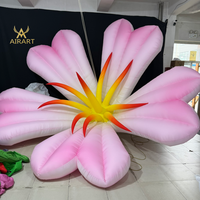 Ballon géant gonflable en tissu Oxford épais, très populaire, en forme de tête de fleur, durable, pour la décoration de festivals de musique
