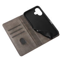 Funda Tipo Cartera de Cuero PU Premium para iPhone 16 - Funda con Soporte para Teléfono, Ranuras para Tarjetas, Cierre Magnético y Carcasa Antigolpes