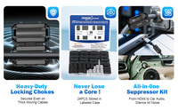 VIIP V18005 Núcleo de ferrita a presión ID 6.5mm NiZn Clip Bead Supresor EMI de alta frecuencia RoHS para cable de datos USB