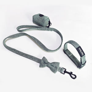 Fabricante personalizado perro arnés conjunto PANA ajustable mascota pecho Collar Acero inoxidable poliéster Pop Bowknot Bandana perro - Product Image 3