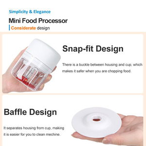 BPA FREE Cầm Tay 250Ml Cup Nhà Bếp Tỏi Hành Tây Pin Hoạt Động USB Không Dây <span class=keywords><strong>Mini</strong></span> Điện Tỏi Chopper - Product Image 5