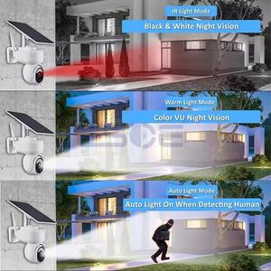 กล้องวงจรปิดอัจฉริยะ HD สำหรับภายนอกอาคาร ระบบ AI ไร้สาย WIFI 4G พลังงานแสงอาทิตย์ ใช้พลังงานต่ำ ตรวจจับความเคลื่อนไหว แบตเตอรี่ รองรับการ์ดหน่วยความจำ - Product Image 4