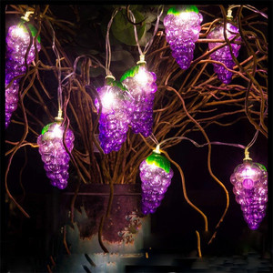 Glowing Fruit Strawberry <strong>Grape</strong> <strong>Led</strong> <strong>String</strong> Lamp for Room Background Wall Indoor Window Wedding Display - Product Image 3
