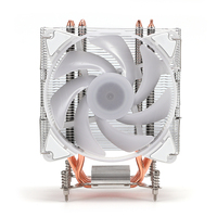 Nouveau dissipateur thermique en aluminium à 4 caloducs, refroidisseur de processeur en tour avec ventilateur à roulement fluide PWM, faible bruit et haut débit d'air pour PC de jeu